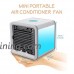 3-In-1 Personal Space Air Cooler  Humidifier & Purifier  Mini Portable Table USB Air Conditioner Misting Desktop Fan with 7 LED Colors for Home Bedroom Office Outdoor Camping - B07D3SWB1L